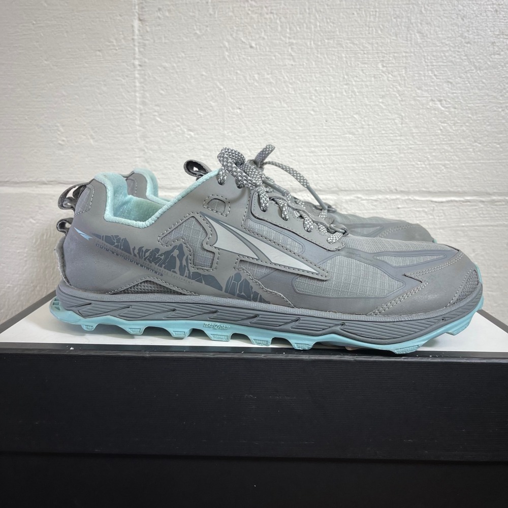 Altra Lone Peak 4.5 AOA4QTX246 Gray Blue Running Shoes Sneakers Women's 12